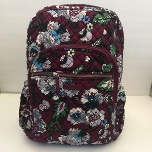 vera bradley bordeaux blooms campus backpack